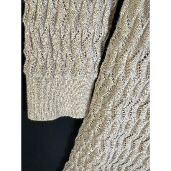 Gap Textured Midi Sweater Dress with gold shimmer detail, Large, Nw/oT - Picture 5 of 9